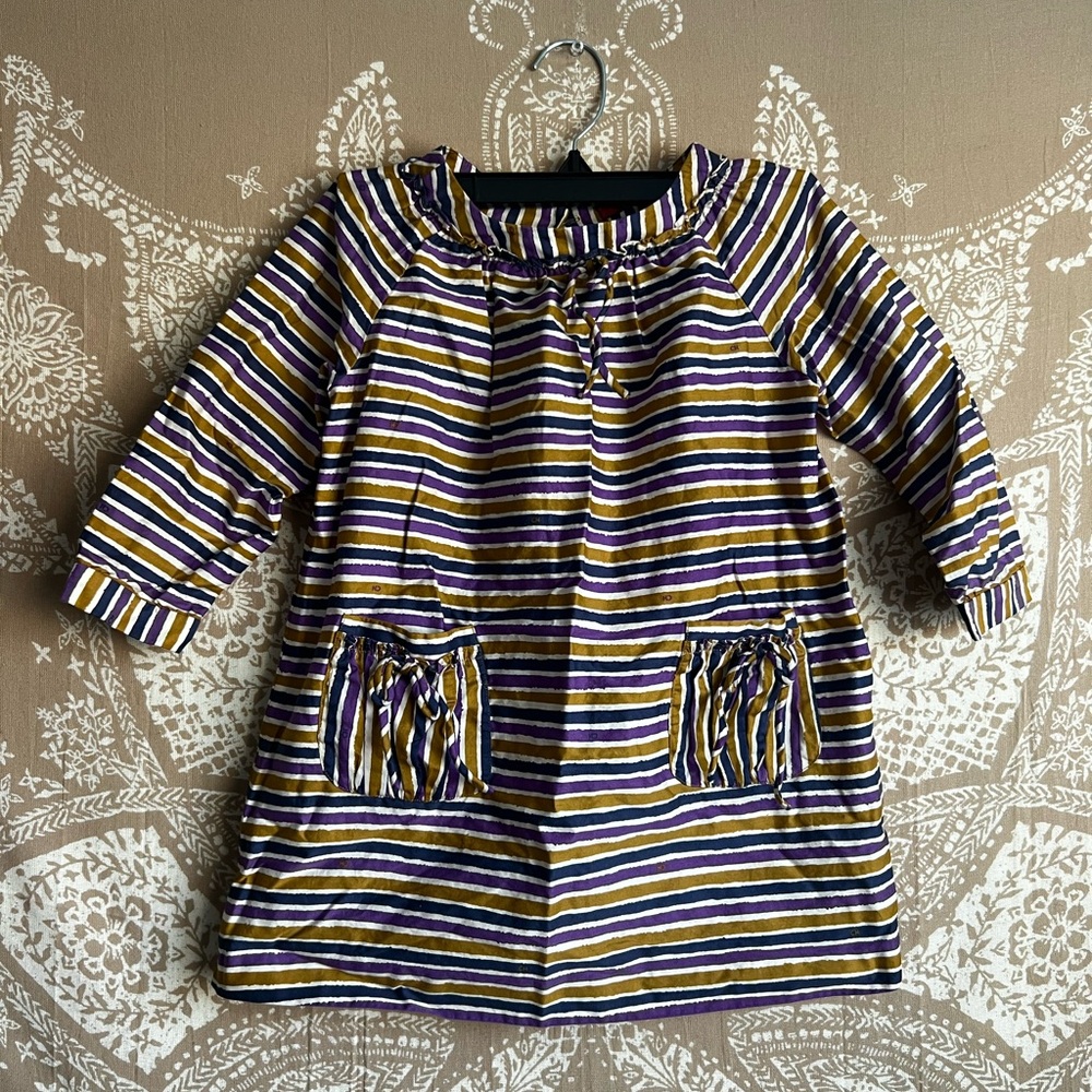 Carolina Herrera Girls Striped Dress with Pockets Size 4